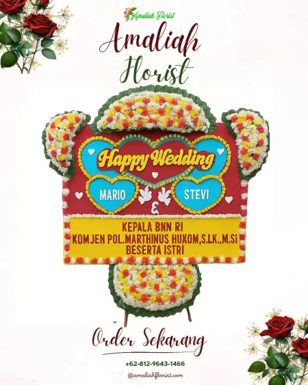 Papan Bunga Pernikahan Getas